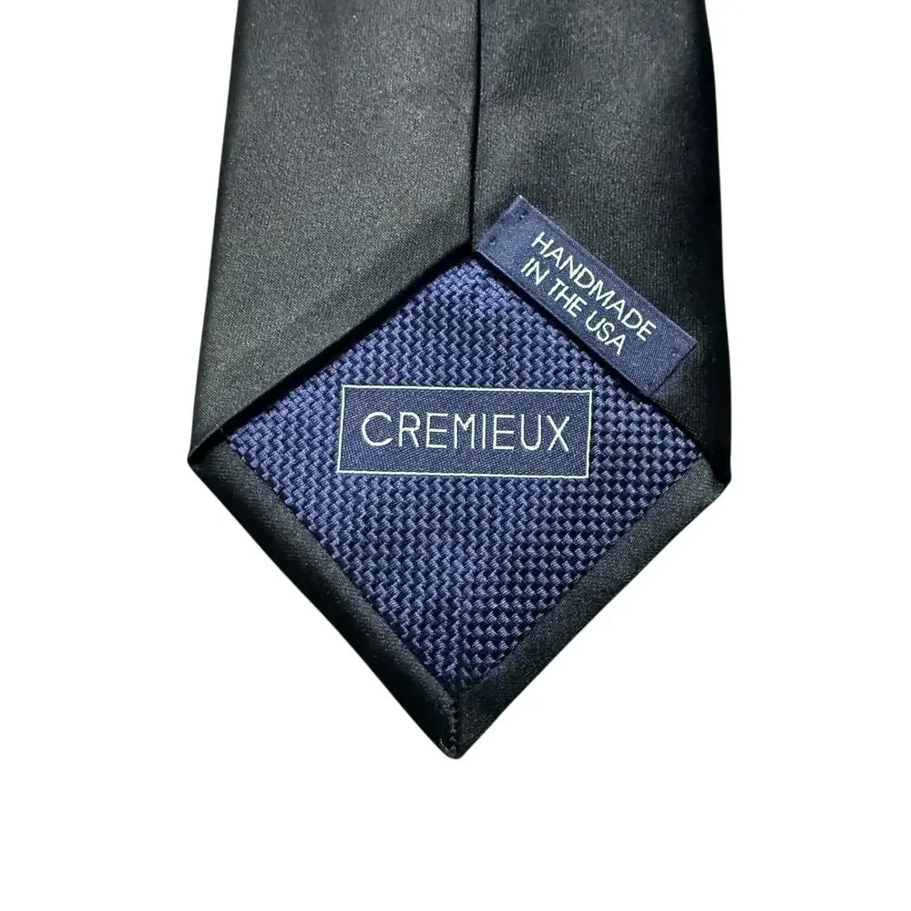 Cremieux Men's Black 100% Silk Necktie